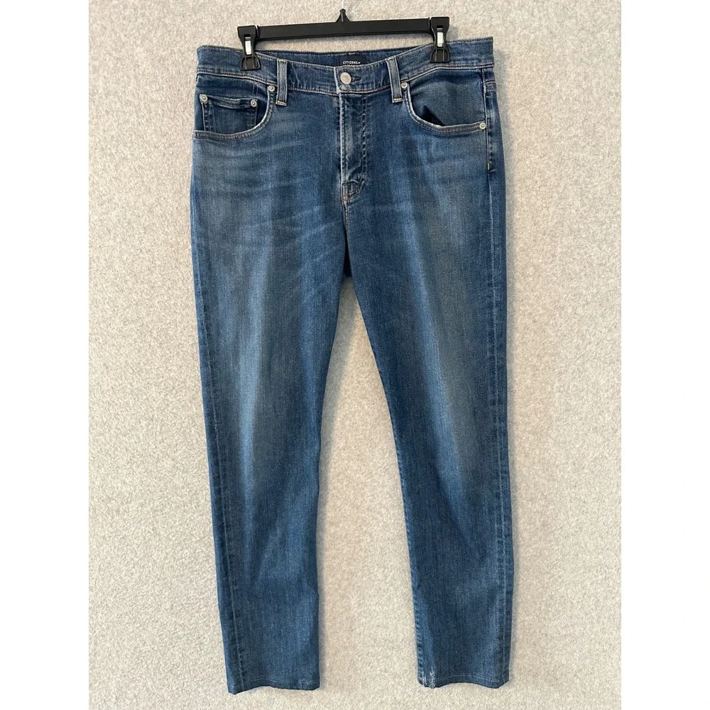 Citizens of Humanity The London Jeans Mens 33 Blue Slim Fit Distressed 6170-1414